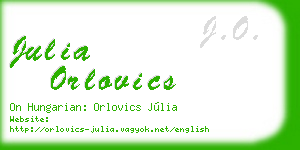 julia orlovics business card