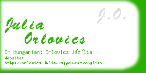 julia orlovics business card